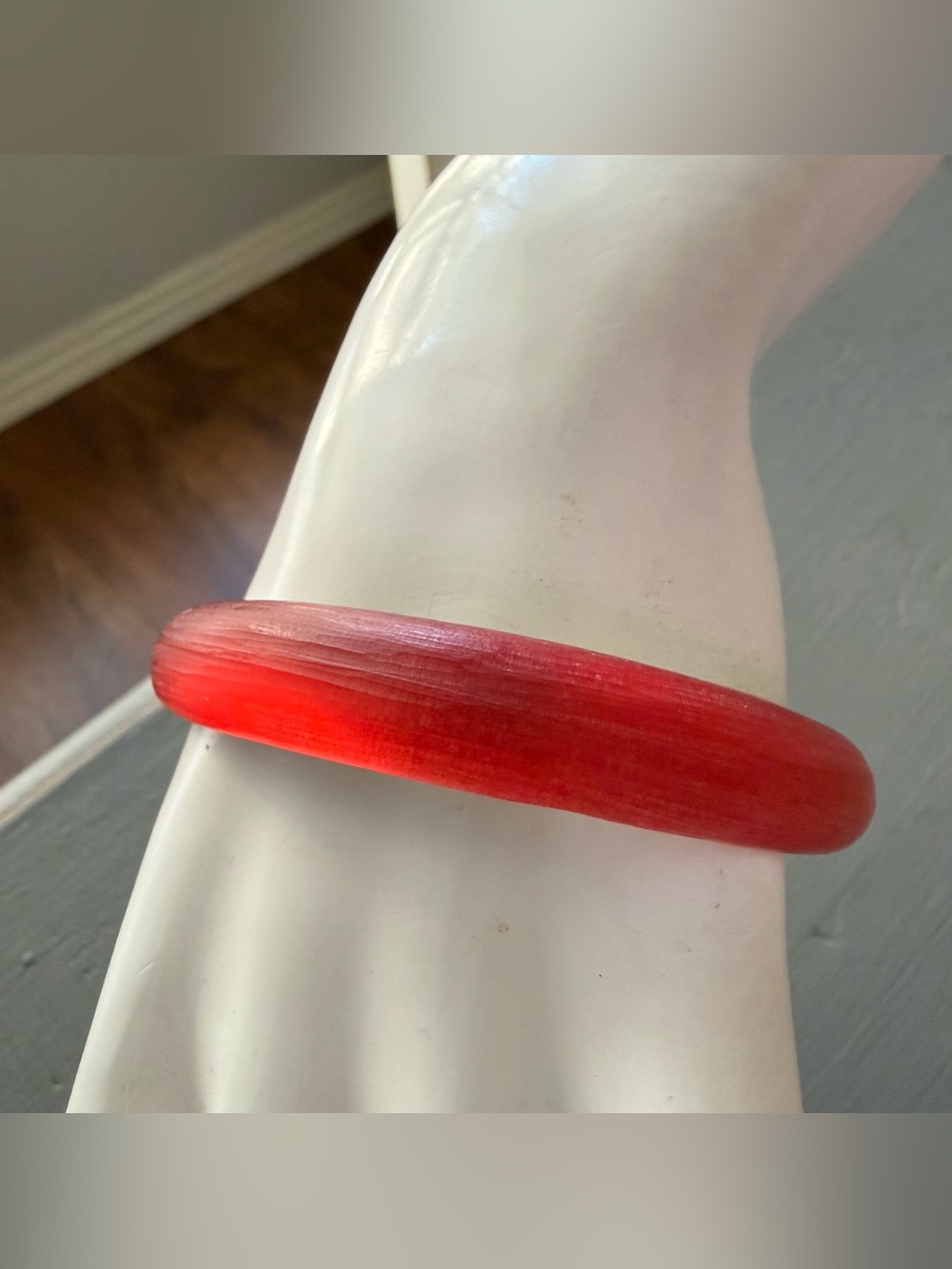 Alexis Bittar Red Lucite Bangle Bracelet